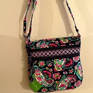 Vera Bradley triple zip hipster petal paisley NWT
